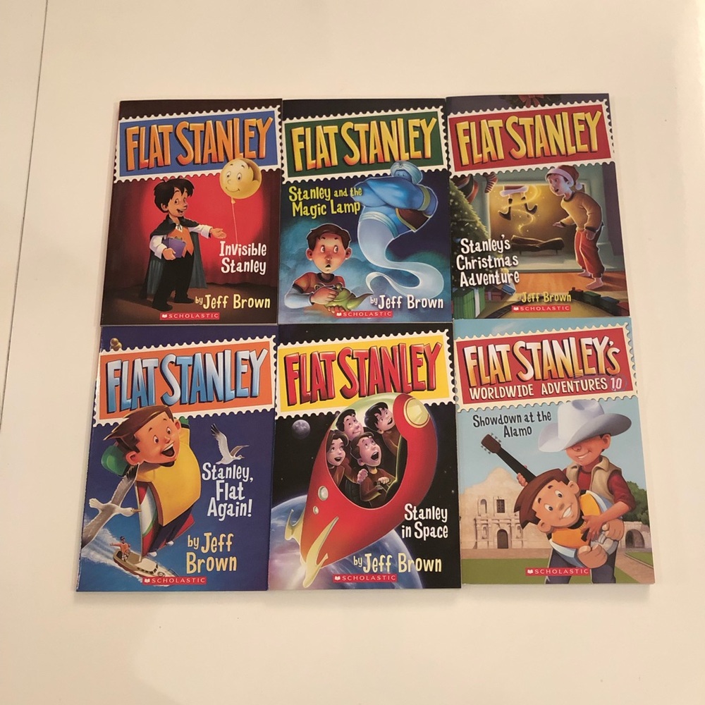 SET of 6 - Flat Stanley books